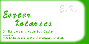 eszter kolarics business card